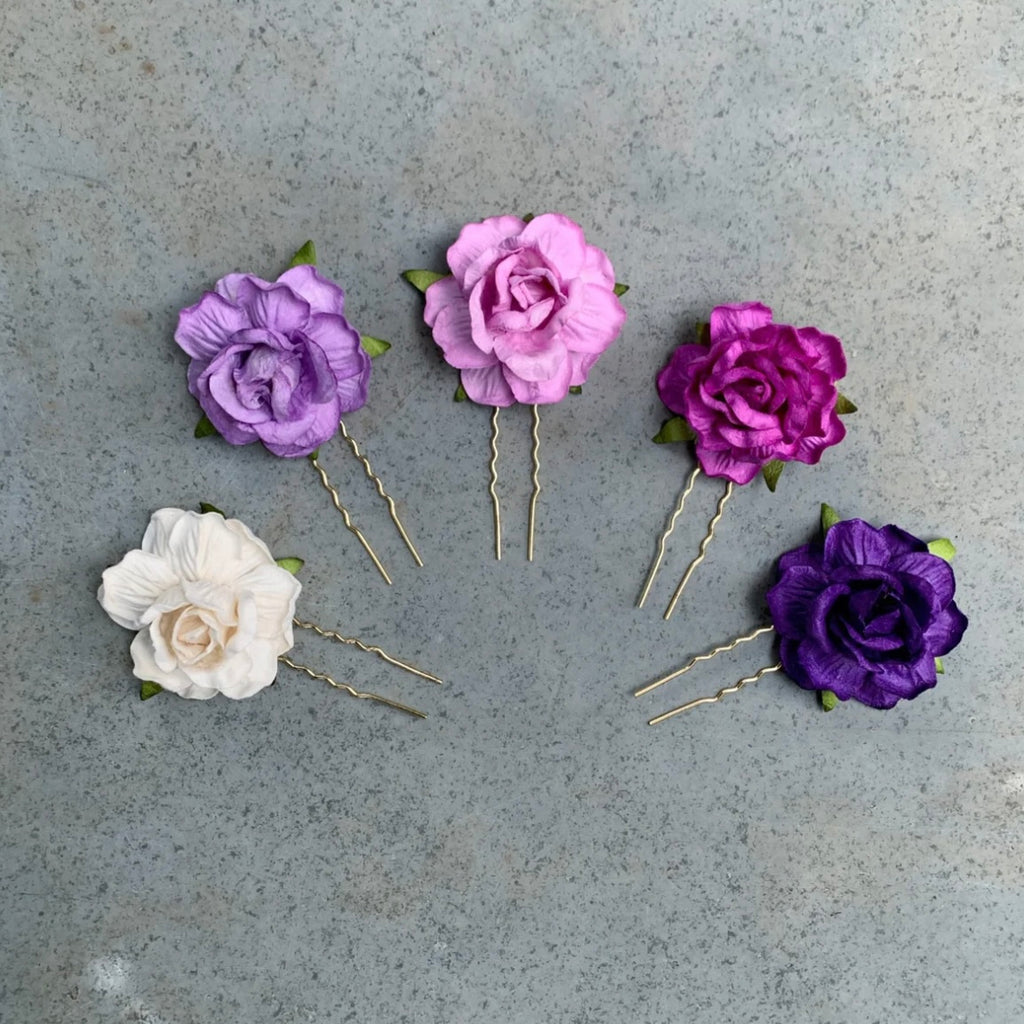 Ombre Rose Pins Large - Set of 5