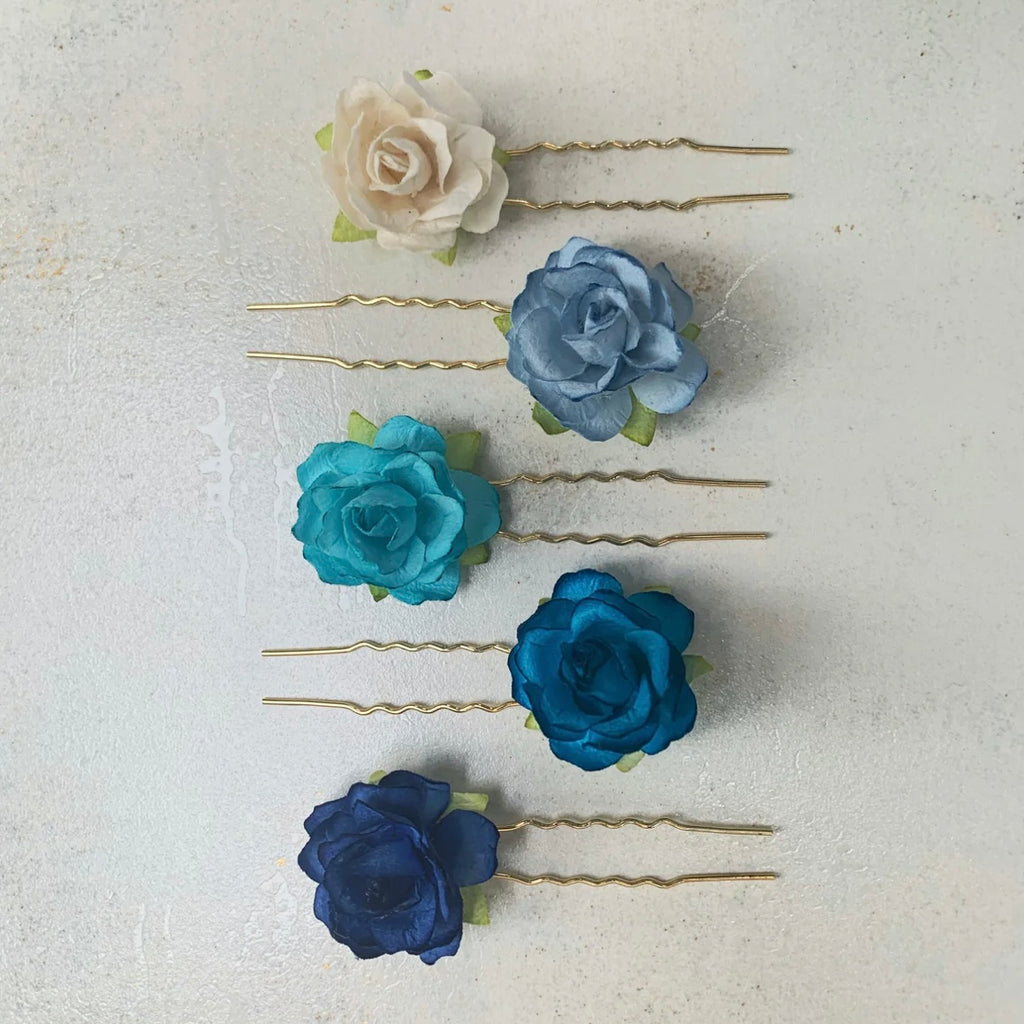 Crystal Flower Pins - Set of 3