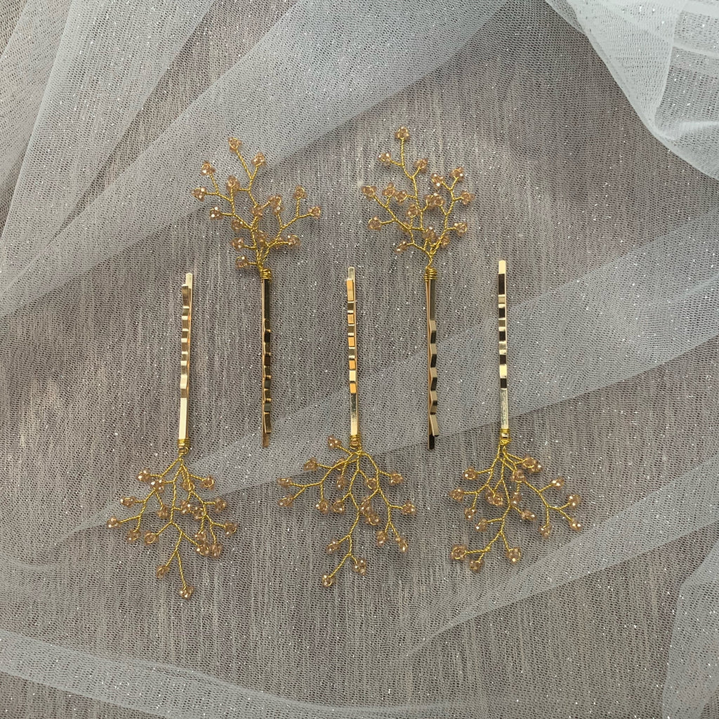 Gold Cluster Pins - Set of 5